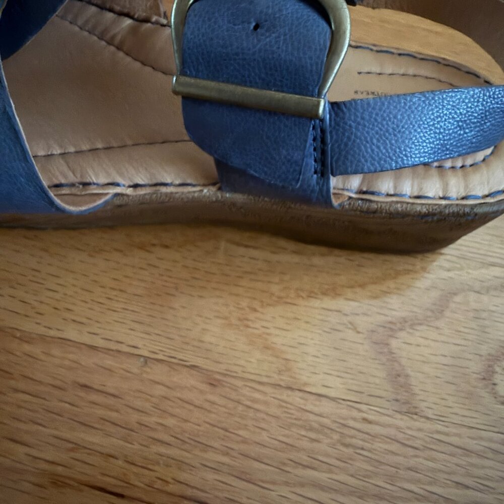 Born Blue Leather Comfort Sandals Size 7M - Picture 5 of 12